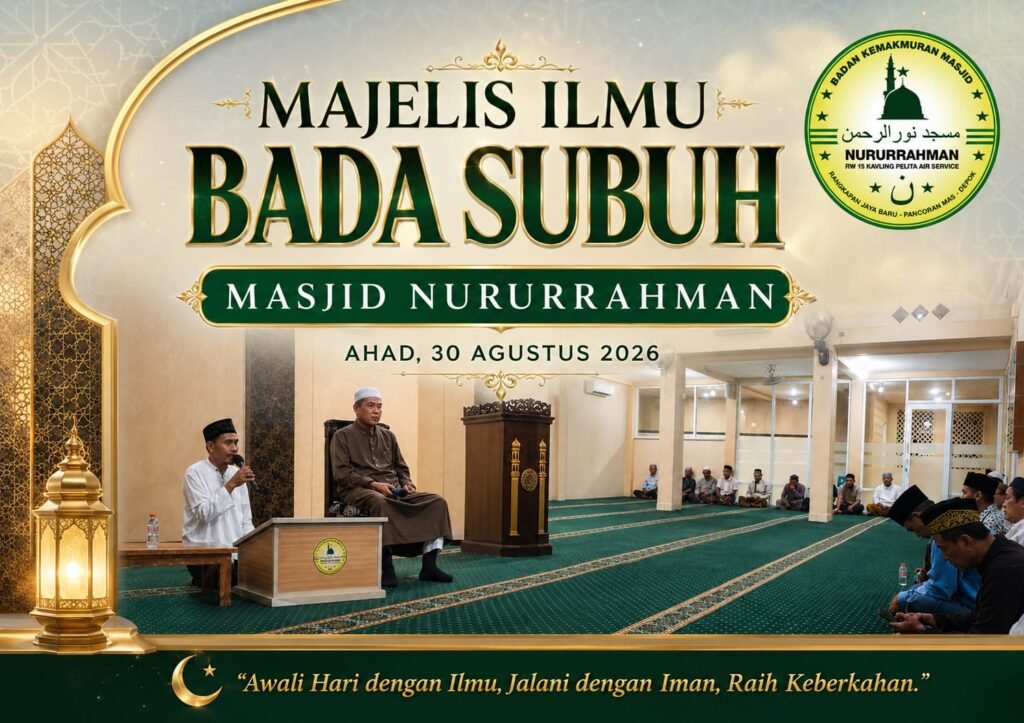 Pengajian Ahad Pagi, KH Dr. Syamsul Yakin MA di Masjid Nururrahman - 30 Agustus 2026