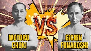 Kisah Karateka Motobu Chōki vs Gichin Funakoshi:. (Foto: Youtube Dojo Alpha).