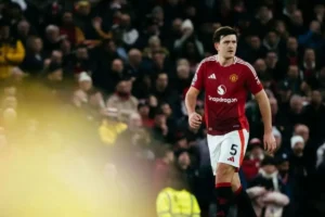 Pemain belakang Manchester United Harry Maguire. (Foto: X/@ManUtd)