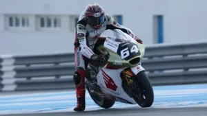 Pembalap Honda Team Asia Mario Suryo Aji mensyukuri keberhasilannya menyelesaikan Moto2 GP Inggris 2026 di Sirkuit Silverstone, Minggu (9/8/2026).