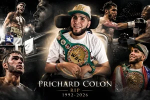 Poster petinju Prichard Colon Melendez dalam laman World Boxing Council (WBC) yang dipantau di Jakarta, Jumat (14/8/2026). Laman resmi WBC