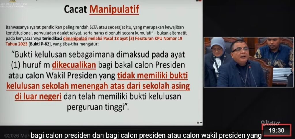 Denny Indrajana di Sidang MK
