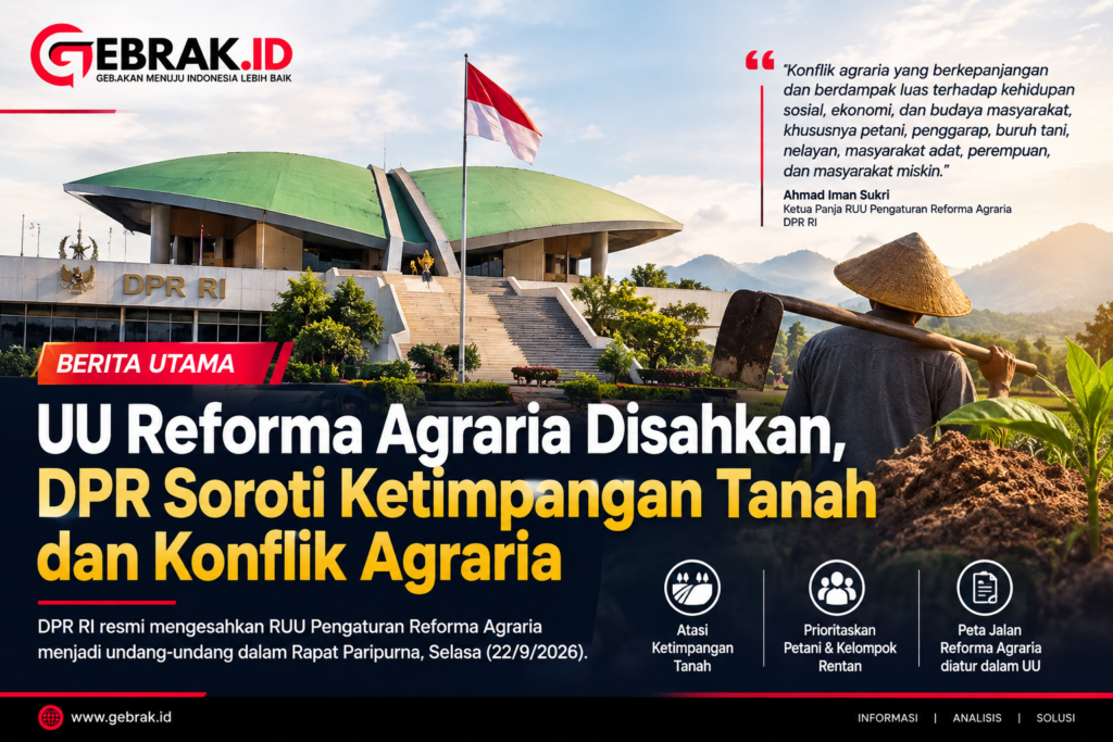 Desain berita - UU Agraria Disahkan DPR