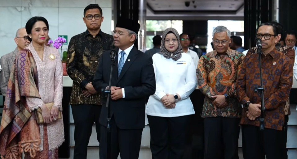 Menkeu baru Suahasil Nazara di Gedung Kemenkeu