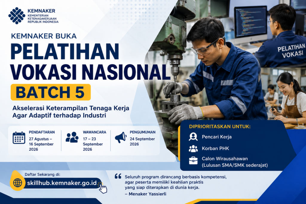Pelatihan Vokasi Kemenaker