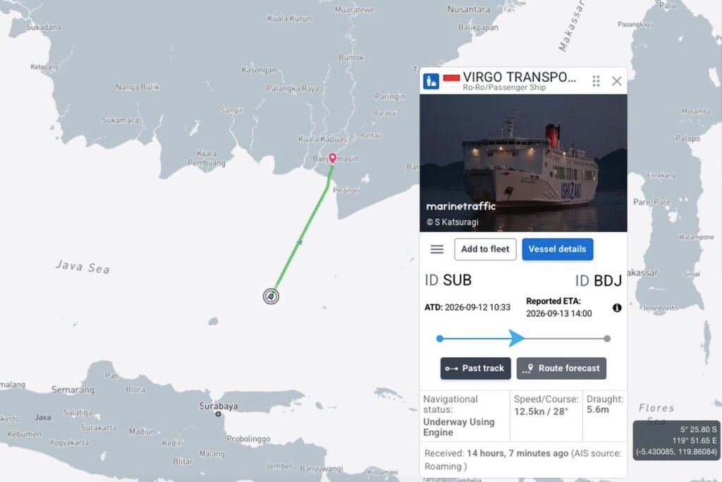 kapal virgo tenggelam