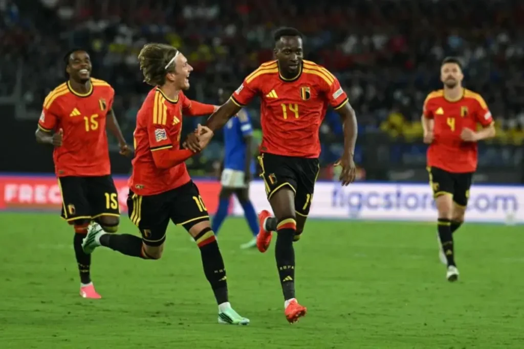 selebrasi pemain belgia uefa nations league