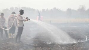 Foto Polisi di Lokasi Karhutla
