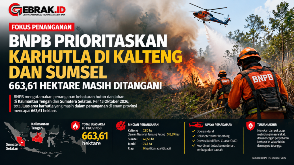 Gambar - Kebakaran Karhutla Kalteg dan Sumsel