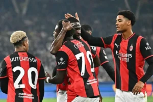 pemain ac milan selebrasi gol uefa